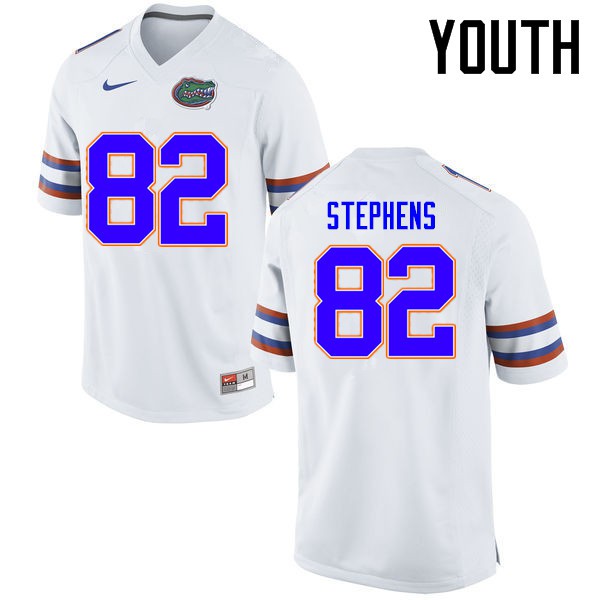 Florida Gators Youth #82 Moral Stephens College Football Jersey White